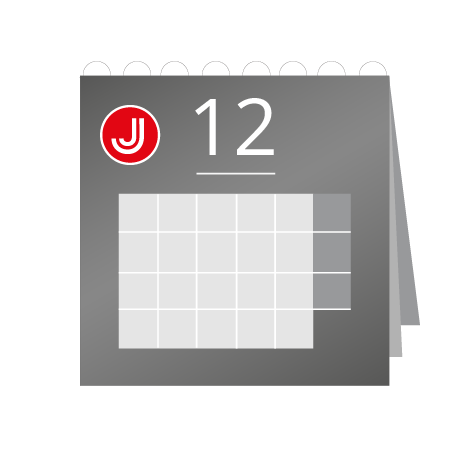 12 Blatt Wandkalender mit Deckblatt