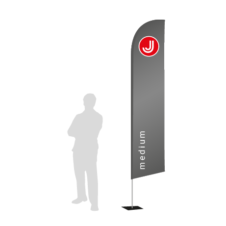 Beachflag Wind | Medium (320 cm) | einseitig bedruckt