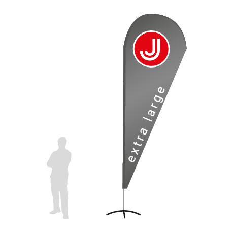 Beachflag Drop | Extra Large (460 cm) | einseitig bedruckt