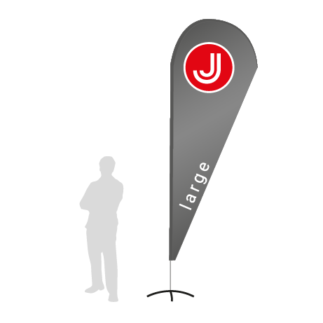 Beachflag Drop | Large (350 cm) | einseitig bedruckt