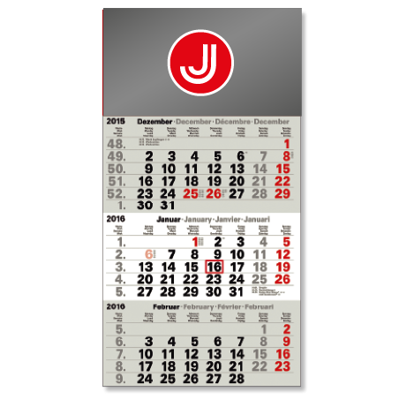 3-Monatskalender für das Folgejahr