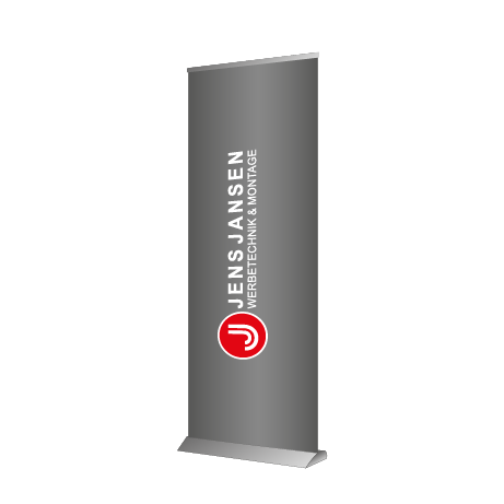 Roll-Up Deluxe | B 85 cm x H 153 - 200 cm | einseitig bedruckt