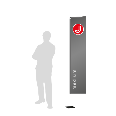 Beachflag Rechteck | Medium (300 cm) | einseitig bedruckt