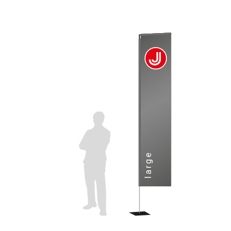 Beachflag Rechteck | Large (400 cm) | einseitig bedruckt